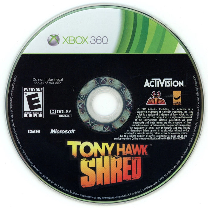 Tony Hawk: Shred – Xbox 360 (X360) - for just $6.99! 
