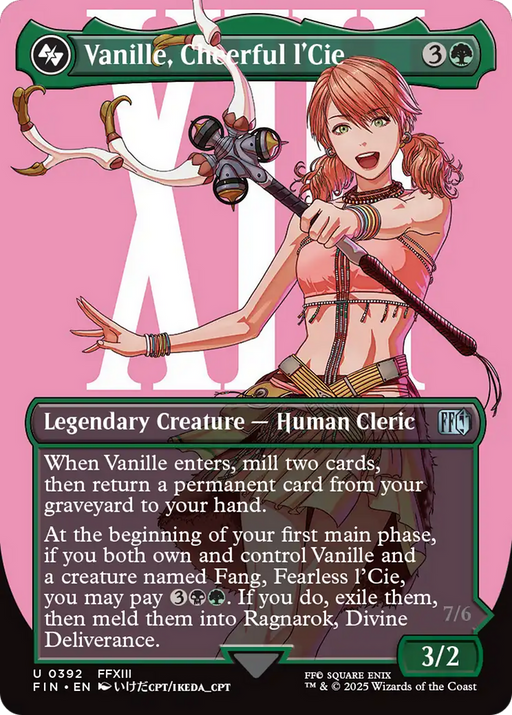 Vanille, Cheerful l'Cie (Borderless) (FIN-392) - FINAL FANTASY (Borderless) Foil - for just $0.18! 