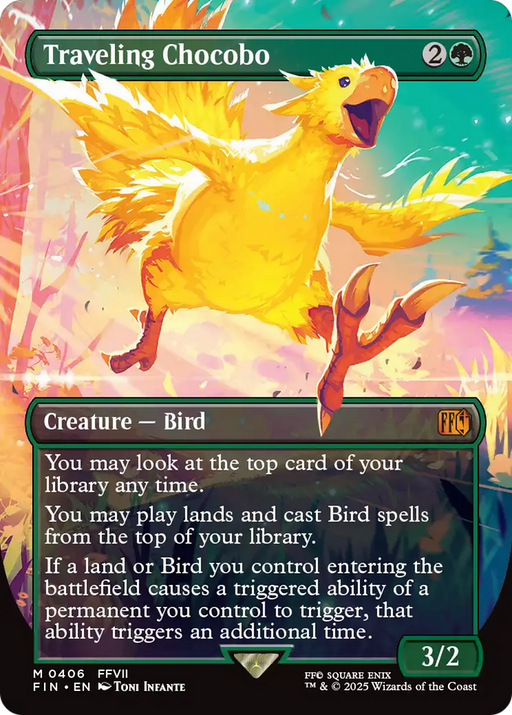 Traveling Chocobo (FIN-406) - FINAL FANTASY (Borderless) Foil - for just $13.76! 