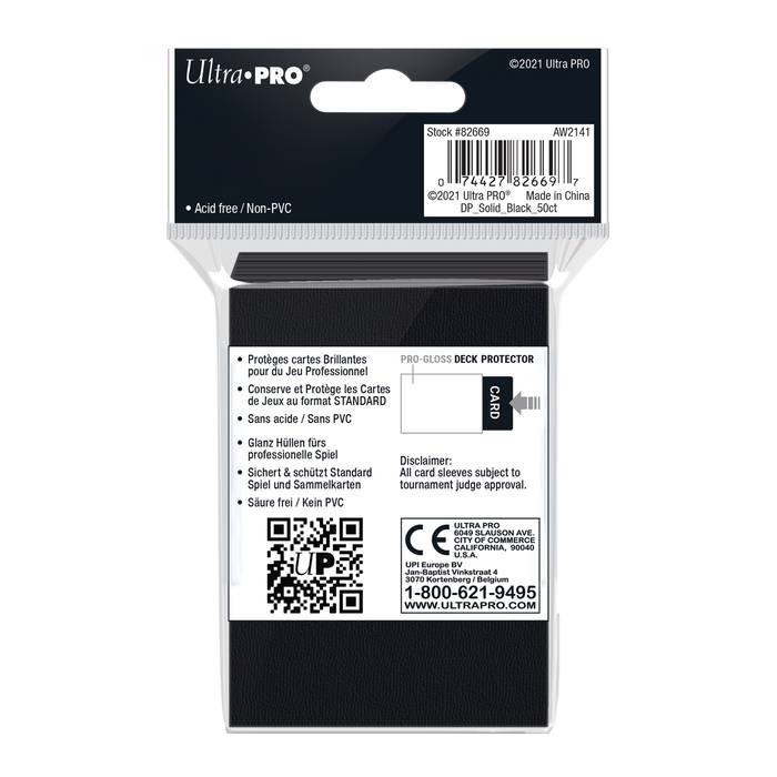 Ultra PRO: Standard 50ct Sleeves - PRO-Gloss (Black) - Just $0! Shop now at Retro Gaming of Denver