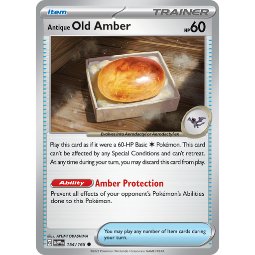 Antique Old Amber (154/165) [Scarlet & Violet: 151] - Just $0.05! Shop now at Retro Gaming of Denver