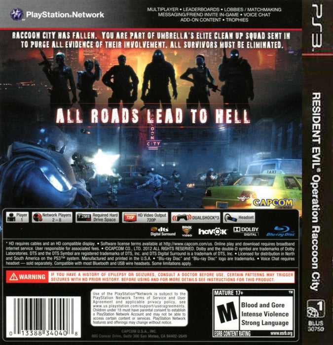 Resident Evil: Operation Raccoon City – PlayStation 3 (PS3) - for just $0! 