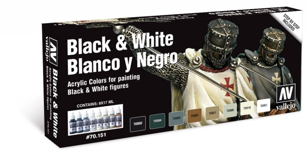 Model Color Set: Black and White (8) - for just $28.95! 