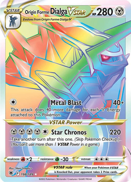 Origin Forme Dialga VSTAR (198/189) [Sword & Shield: Astral Radiance] - for just $6.80! 