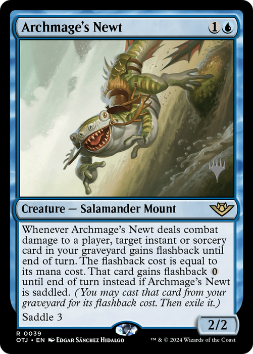 Archmage's Newt (PPOTJ-039) - Outlaws of Thunder Junction Promos - for just $0.04! 