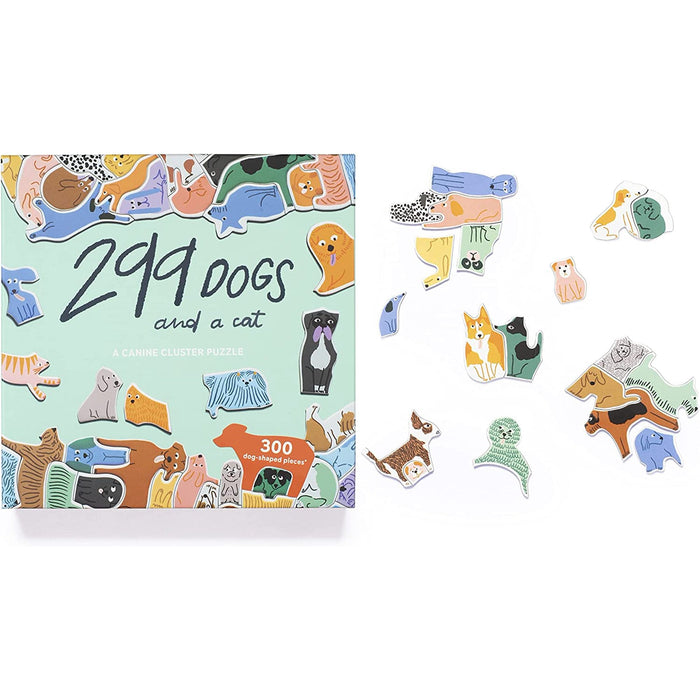 299 Dogs & a cat 300 Piece Cluster Puzzle Laurence King - for just $24.99! 