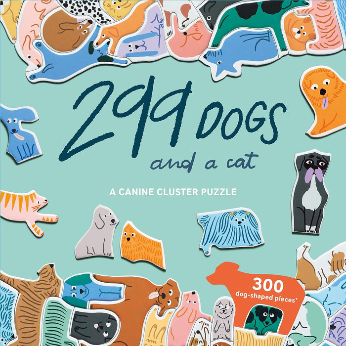 299 Dogs & a cat 300 Piece Cluster Puzzle Laurence King - for just $24.99! 