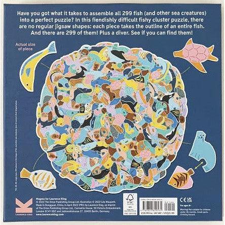 299 Fish & a diver 300 Piece Cluster Puzzle Laurence King - for just $24.99! 
