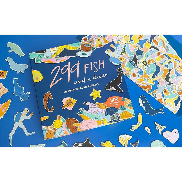 299 Fish & a diver 300 Piece Cluster Puzzle Laurence King - for just $24.99! 