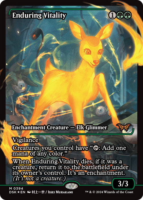 Enduring Vitality (DSK-394) - Duskmourn: House of Horror: (Showcase) Foil - for just $21.51! 