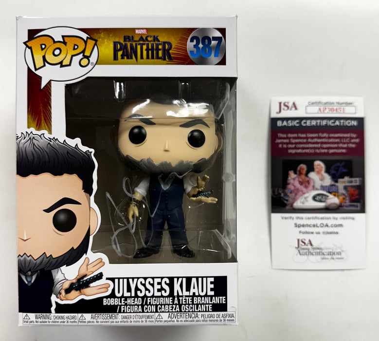 Andy Serkis Signed Marvel Ulysses Klaue 2018 Vaulted Funko Pop! #387 JSA COA - for just $90! 