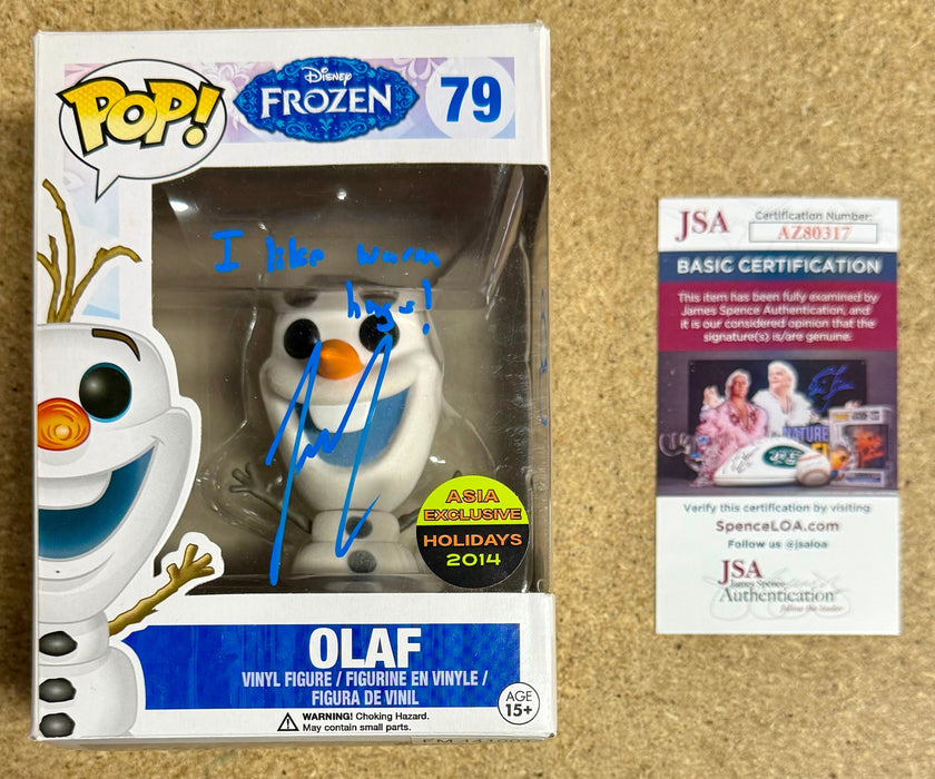 Josh Gad Signed Disney Frozen Flocked Olaf Asia 2014 Exclusive Funko Pop! #79 With JSA COA - for just $130! 