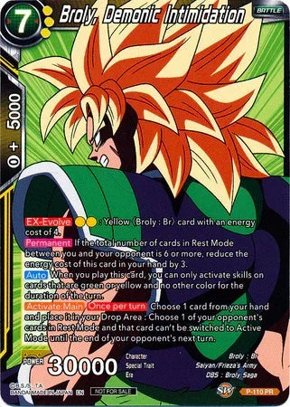 Broly, Demonic Intimidation (Broly Pack Vol. 3) (P-110) [Promotion Cards] - for just $0.15! 