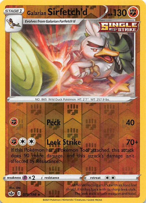 Galarian Sirfetch'd (079/198) [Sword & Shield: Chilling Reign] - for just $0.10! 