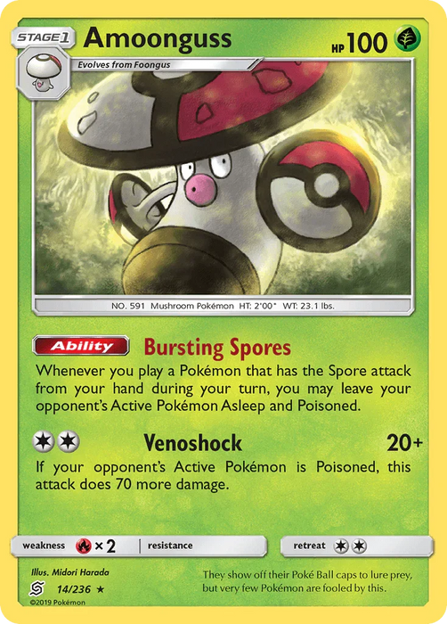 Amoonguss (14/236) [Sun & Moon: Unified Minds] - for just $0.15! 