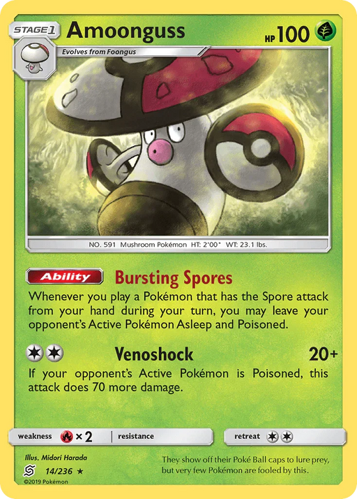 Amoonguss (14/236) [Sun & Moon: Unified Minds] - for just $0.10! 