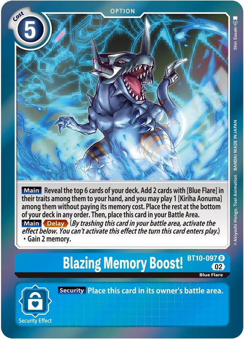 Blazing Memory Boost! [BT10-097] [Xros Encounter] - Just $0.09! Shop now at Retro Gaming of Denver