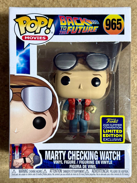 Funko Pop! Movies Marty McFly Checking Watch #965 Back to The Future SDCC 2020 Summer Con Exclusive - for just $15! 