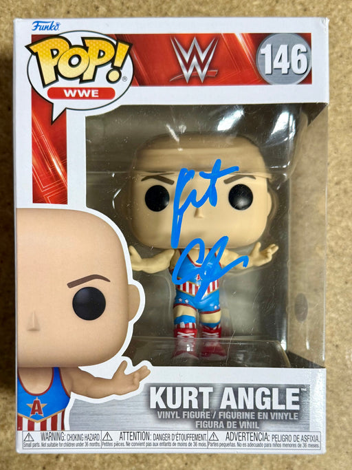WWE Olympic Gold Medalist Kurt Angle Signed Funko Pop! #146 With JSA COA - for just $100! 