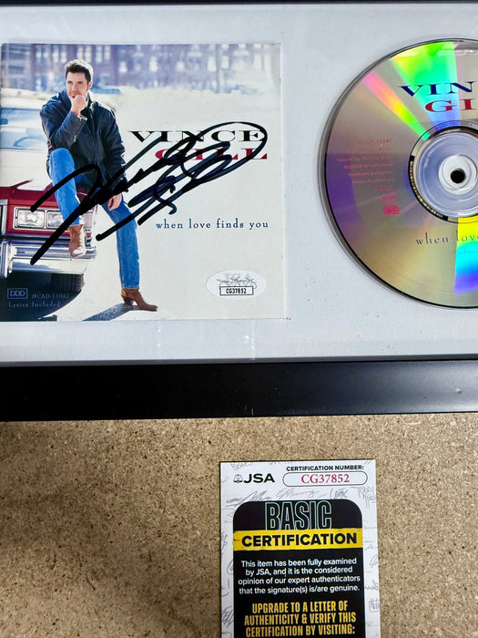 Vince Gill Framed & Signed “When Love Finds You” (1994) CD Booklet With JSA COA - for just $150! 