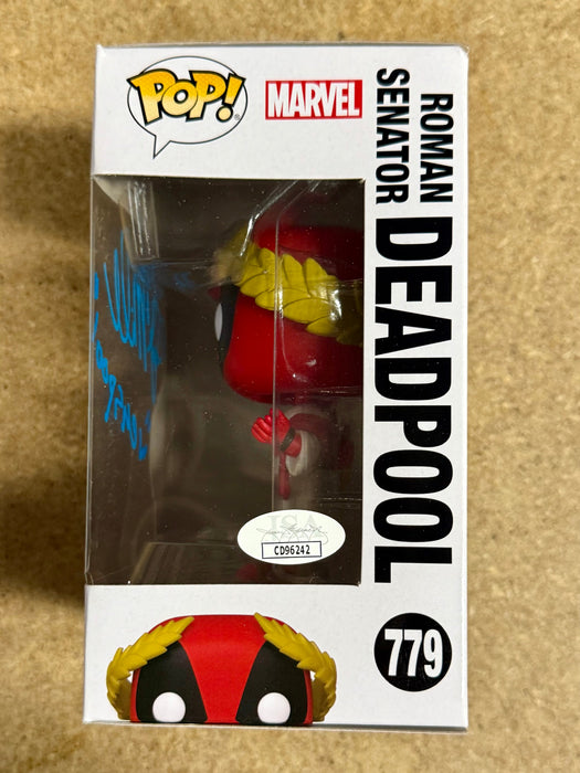 TJ Miller “Weasel” Signed Roman Senator Deadpool Funko Pop #779 With JSA COA - for just $85! 