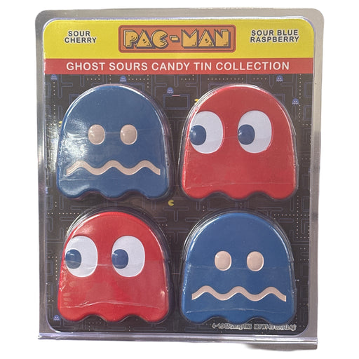 Pac-Man Sour Cherry & Sour Blue Raspberry Ghosts Sours Candy Tin Collection - for just $29.99! 