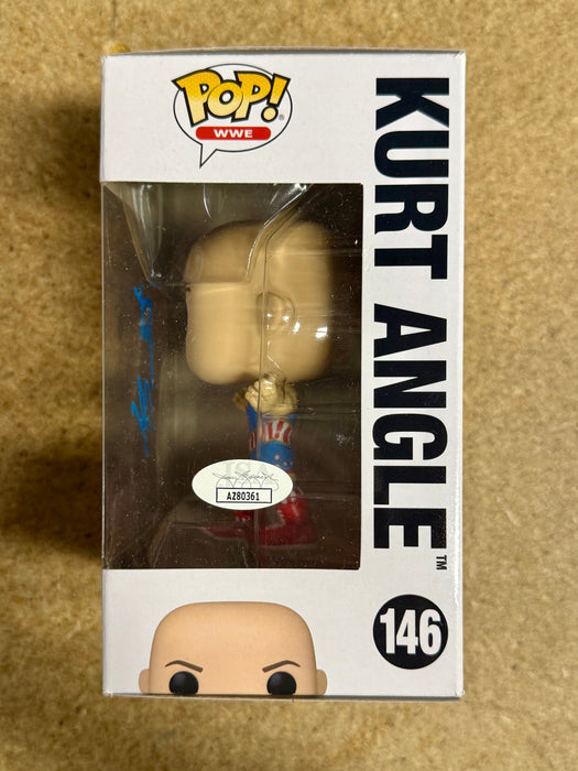 WWE Olympic Gold Medalist Kurt Angle Signed Funko Pop! #146 With JSA COA - for just $100! 