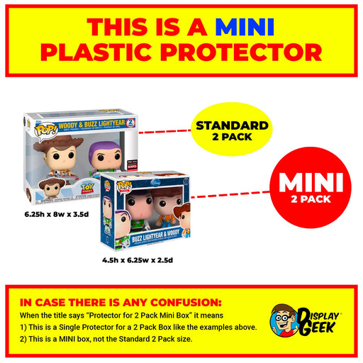 Pop Protector for 2 Pack Mini Snow White & Grumpy #02 Funko Pop - for just $10.99! 