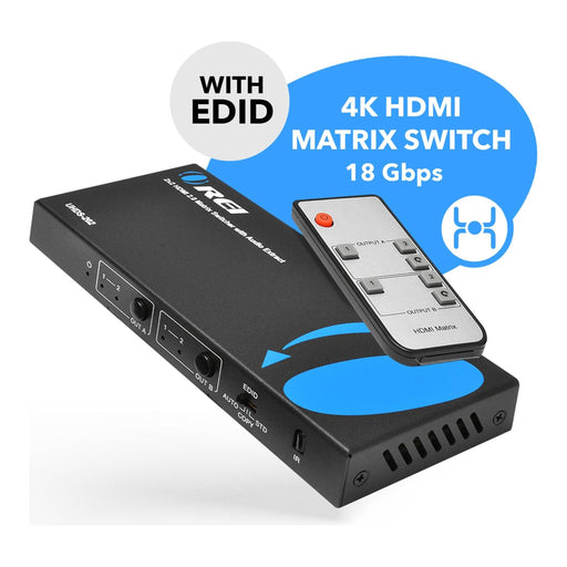 Ultra HD 2x2 HDMI Matrix Switch 4K with Audio Extractor (UHDS-202) - Premium Matrix Switch - Just $54.99! Shop now at Retro Gaming of Denver