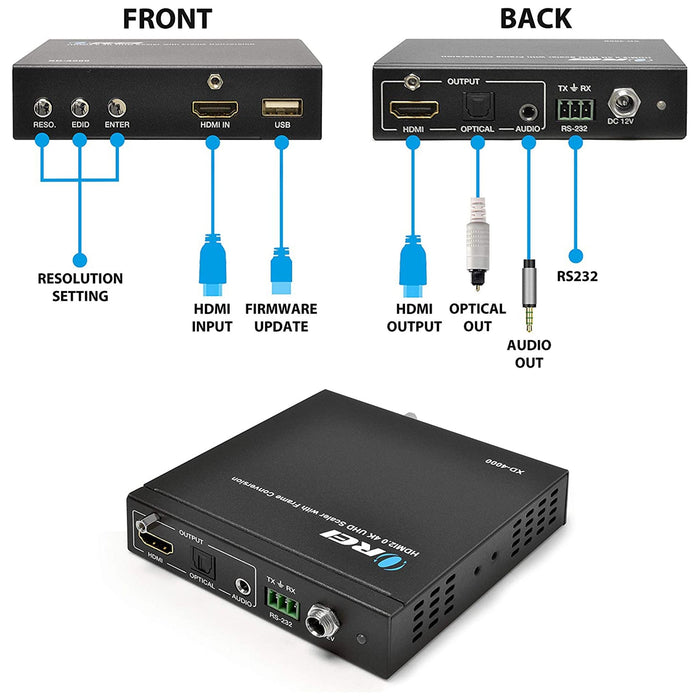 Premium 4K HDMI to HDMI Scaler with PAL to NTSC Conversion(XD-4000) - Just $149.99! Shop now at Retro Gaming of Denver