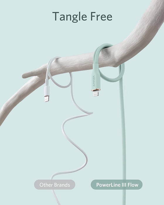 Anker <b>641</b> USB-C to Lightning Cable (Flow, 3 ft Silicone) - for just $15.99! 