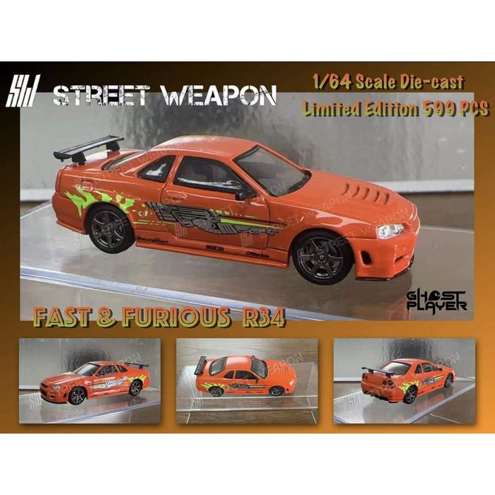 Street Weapon Nissan (R34) GT-R Fast & Furious Livery 1:64 - Just $34.99! Shop now at Retro Gaming of Denver