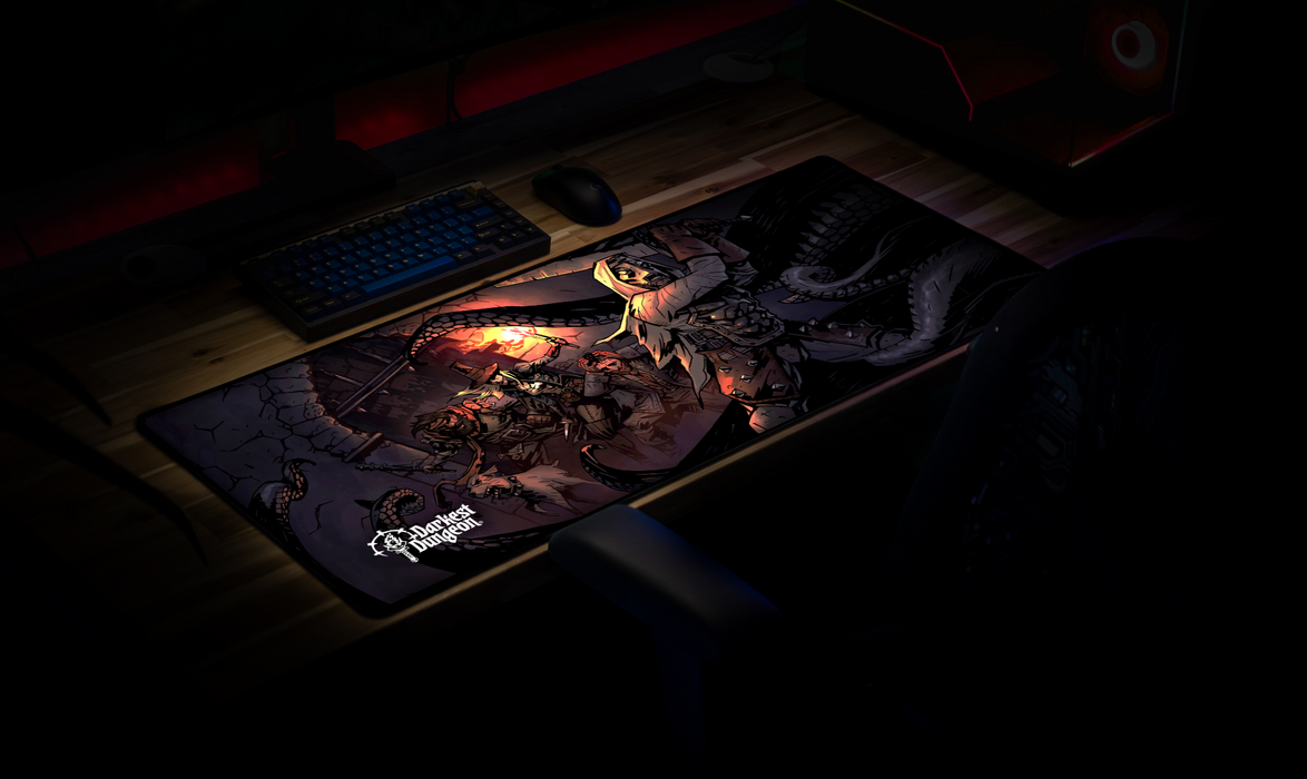 "Overconfidence" Darkest Dungeon Gaming Desk Mat - for just $49.95! 