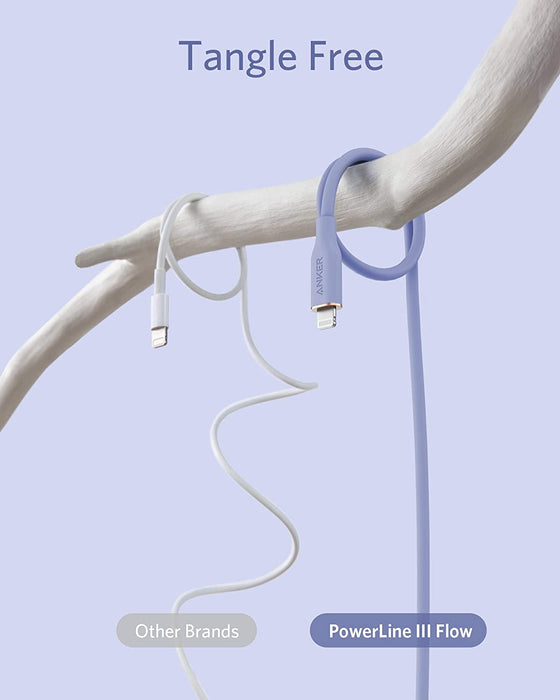 Anker <b>641</b> USB-C to Lightning Cable (Flow, 3 ft Silicone) - for just $15.99! 