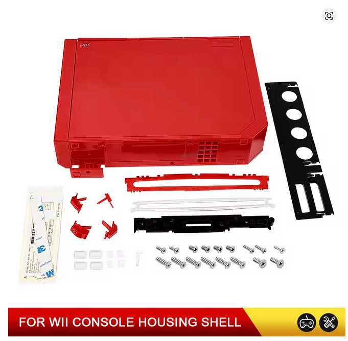 Nintendo Wii Replacement Shell Housing Case Blue Transparent Red - for just $27.99! 
