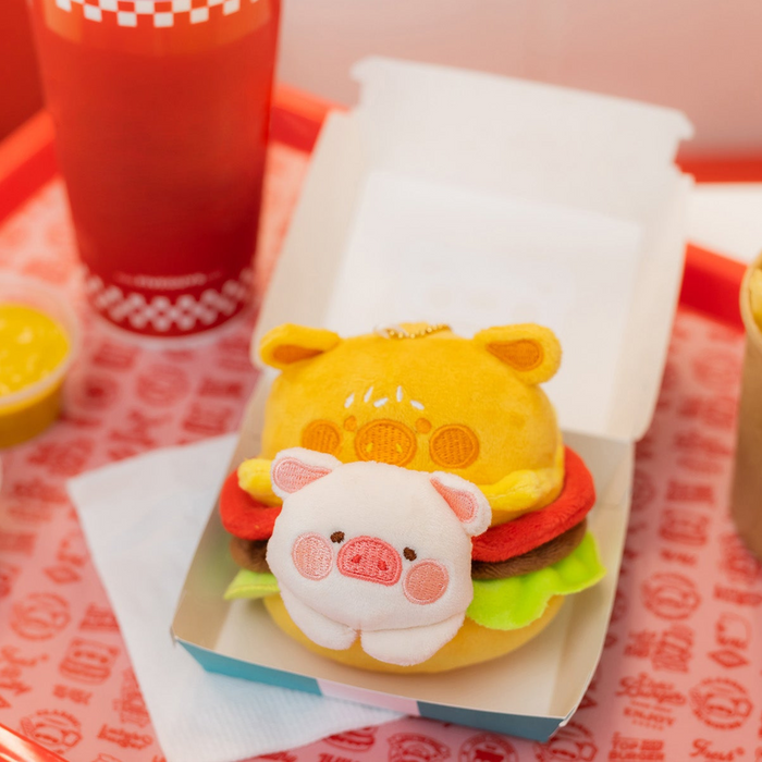 ToyZero+ Lulu The Pig Burger: Hamburger Plushie Keychain - Just $14.90! Shop now at Retro Gaming of Denver