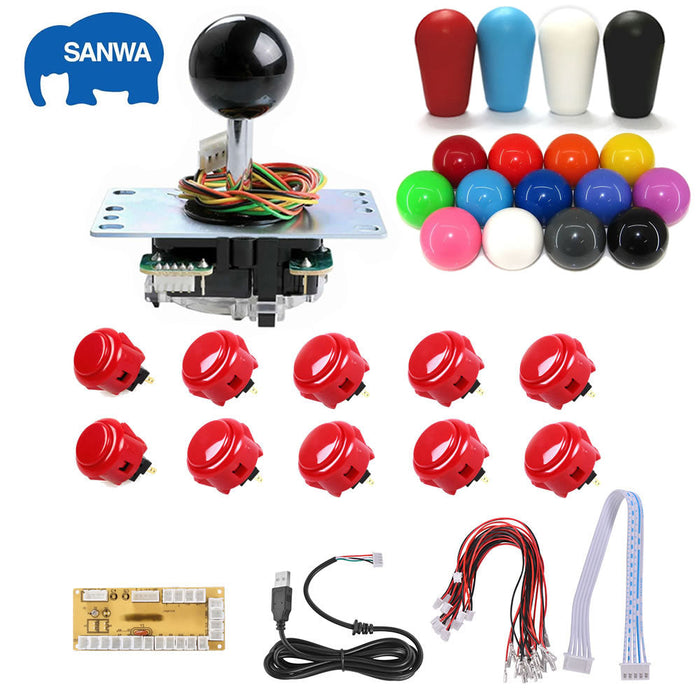 Sanwa DIY Arcade Kit JLF-TP-8YT Joystick OBSF-30 24 Buttons USB  Encoder Board Cable - Just $69.99! Shop now at Retro Gaming of Denver