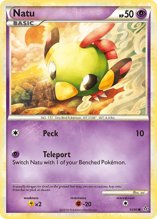 Natu (55/95) [HeartGold & SoulSilver: Unleashed] - for just $0.20! 