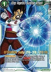 King Vegeta's Surprise Attack (OTAKON 2019) (BT1-079) [Promotion Cards] - for just $0.10! 