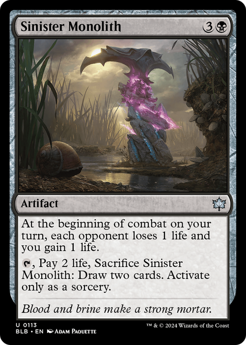Sinister Monolith (BLB-113) - Bloomburrow - for just $0.08! 