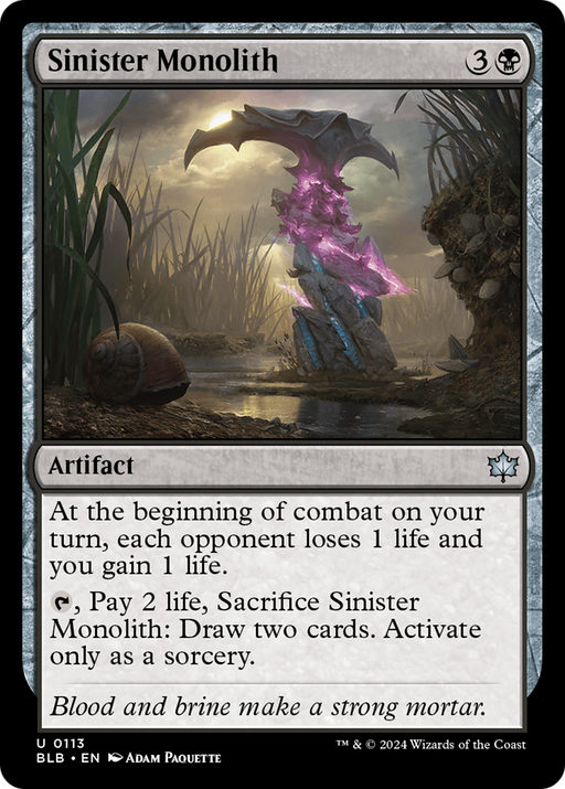Sinister Monolith (BLB-113) - Bloomburrow - for just $0.08! 