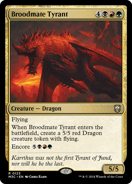 Broodmate Tyrant (M3C-123) - Modern Horizons 3 Commander - for just $0.05! 