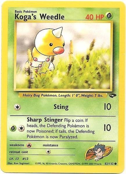 Koga's Weedle (82/132) [Gym Challenge Unlimited] - for just $0.55! 