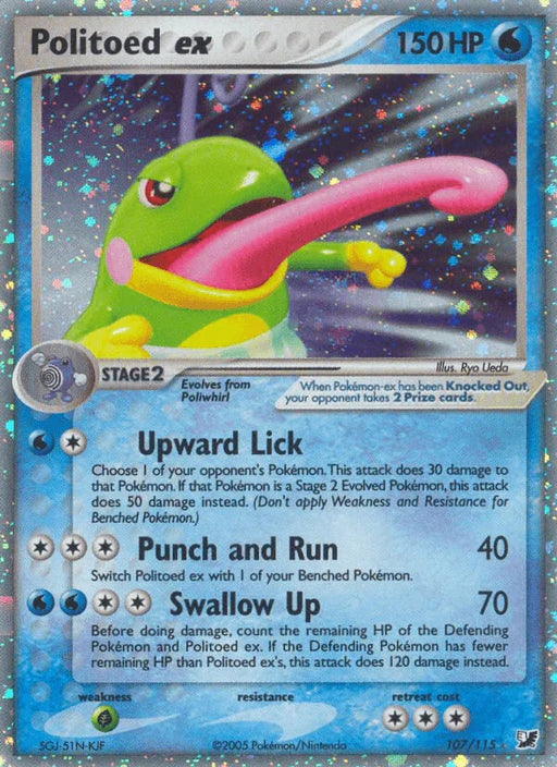 Politoed ex (107/115) [EX: Unseen Forces] - for just $72! 