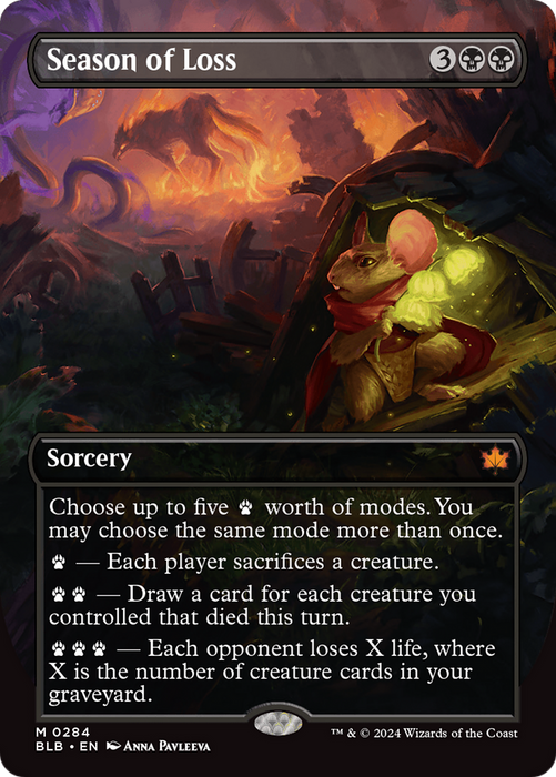 Season of Loss (BLB-284) - Bloomburrow: (Showcase) (Borderless) - for just $0.55! 