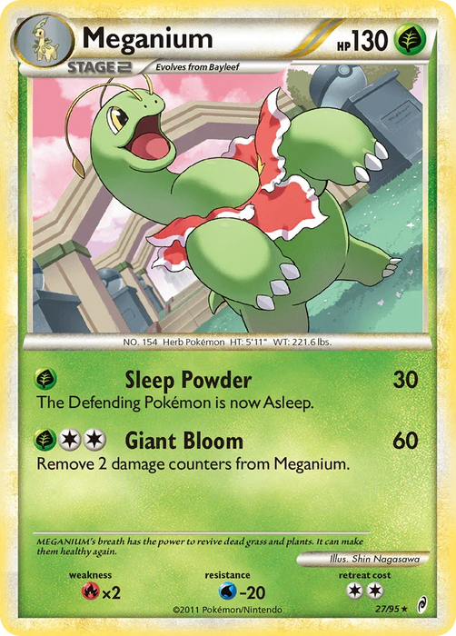 Meganium (27/95) [HeartGold & SoulSilver: Call of Legends] - for just $1.40! 
