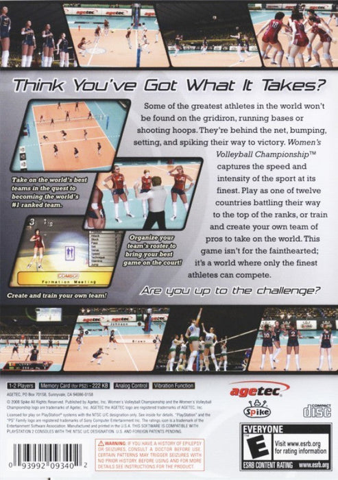 Women's Volleyball Championship – PlayStation 2 (PS2) - for just $6.99! 