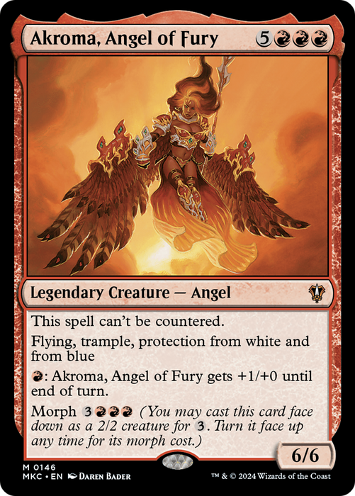 Akroma, Angel of Fury (MKC-146) - Murders at Karlov Manor Commander - for just $0.11! 