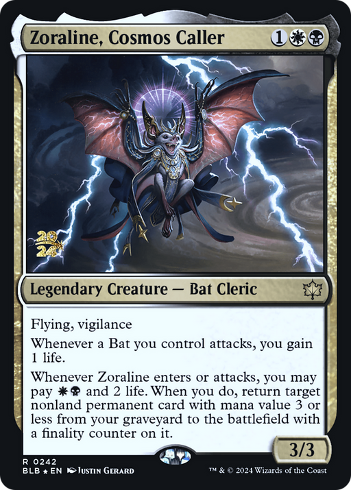 Zoraline, Cosmos Caller (PRE-242) - Bloomburrow Promos Foil - for just $0.81! 