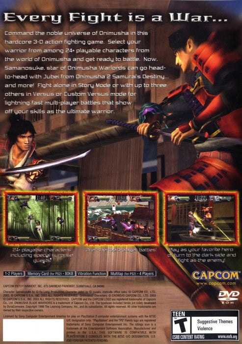 Onimusha: Blade Warriors – PlayStation 2 (PS2) - for just $18.99! 